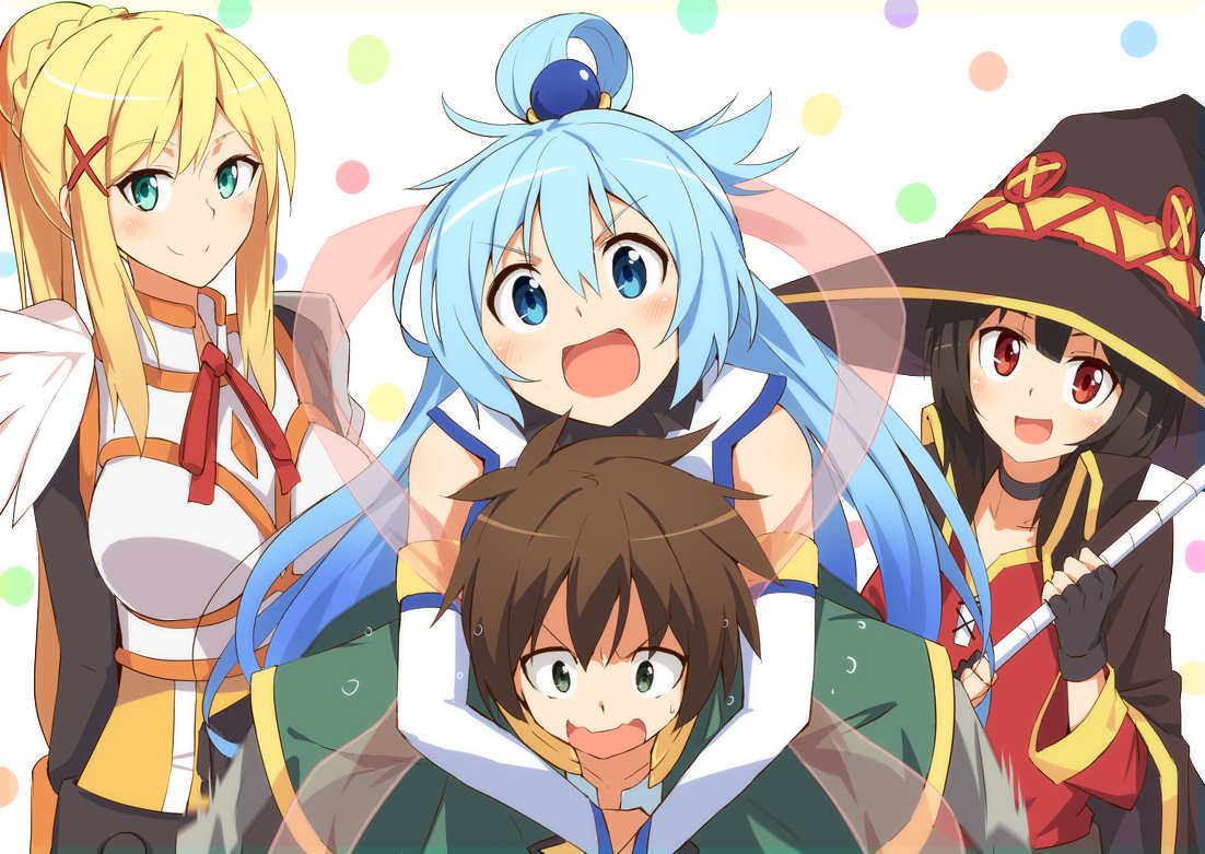 Aqua and Kazuma - Konosuba